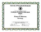 Honors Certificate