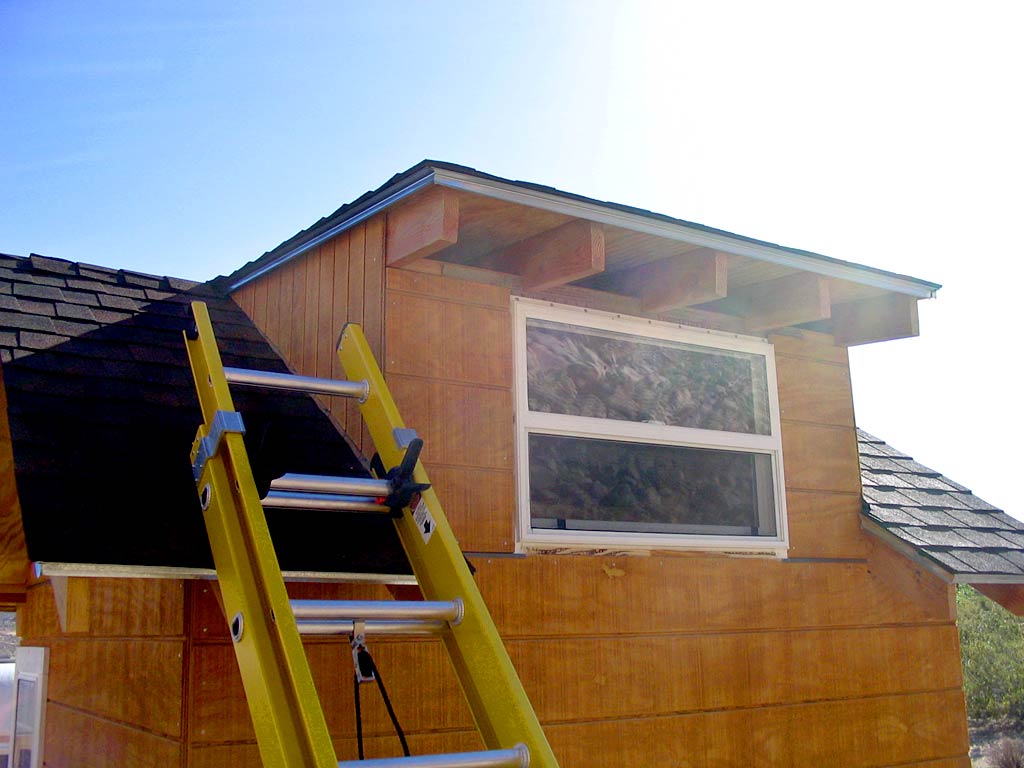 The jig cut paneling fits nicely into the eave