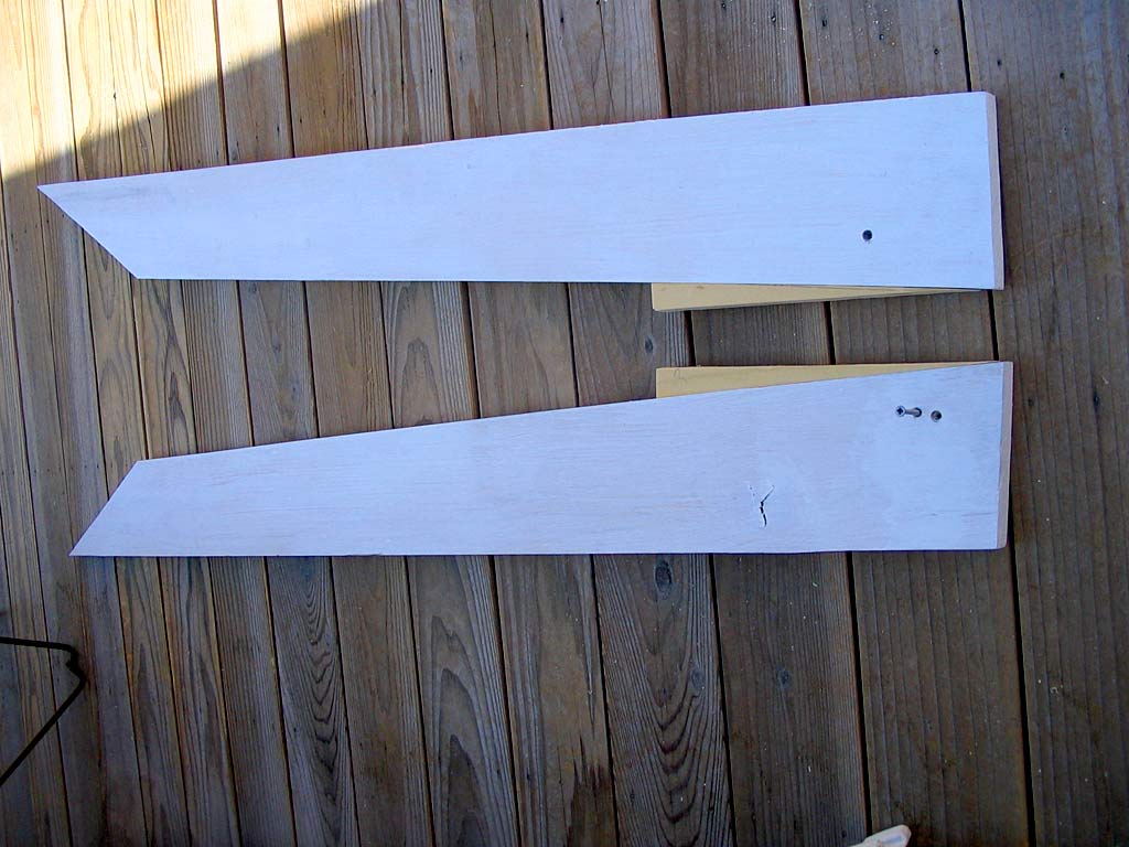 Fitting the end pieces to the dormer's rake boards