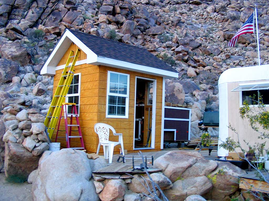 Soffit trim and tie is installed