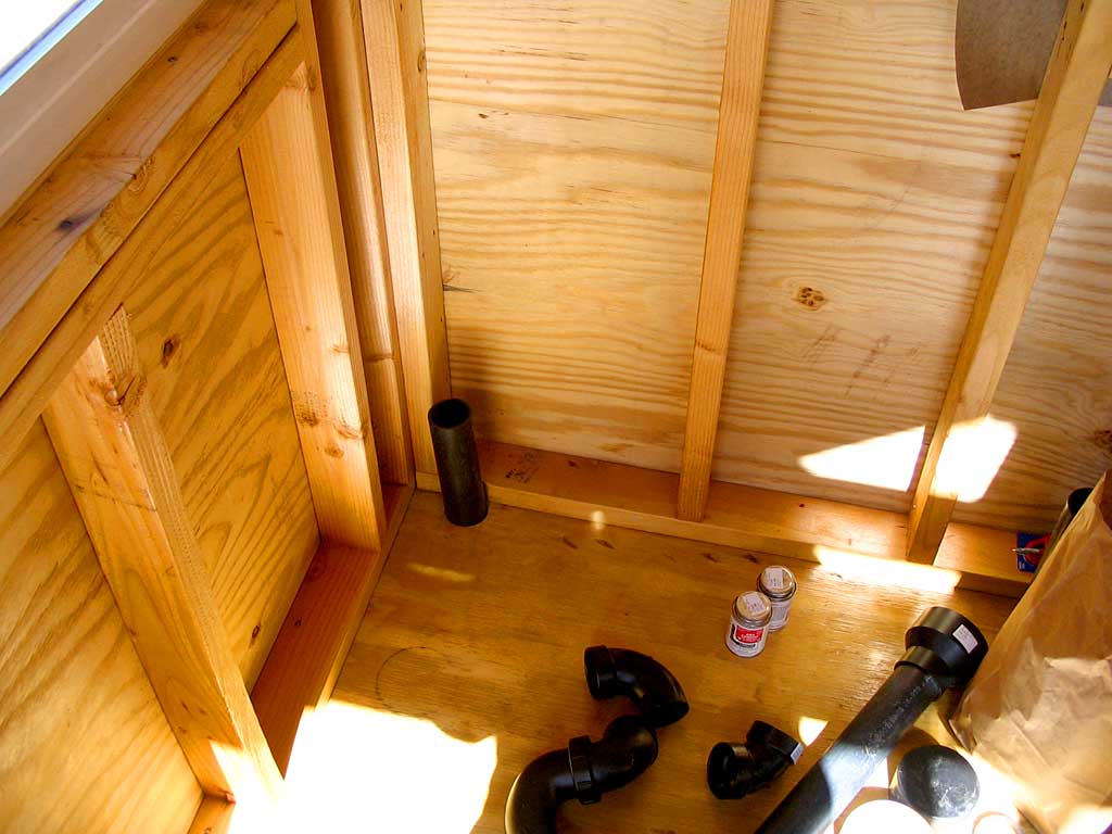 Preparing to assemble the urinal